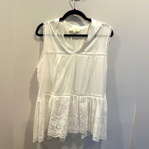 White Sleeveless Top
